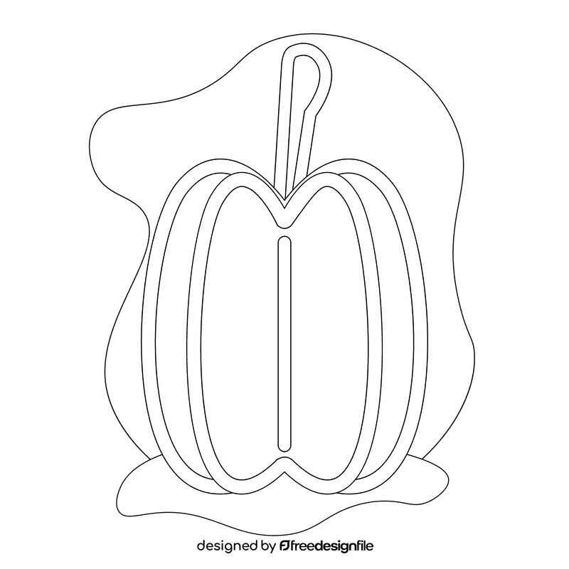 Starfruit black and white clipart