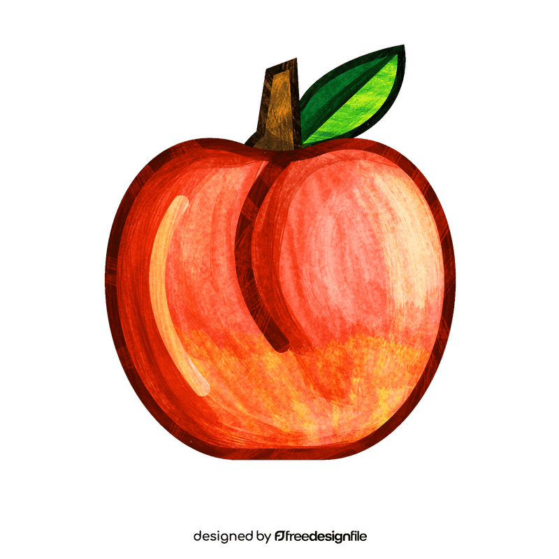 White peach clipart