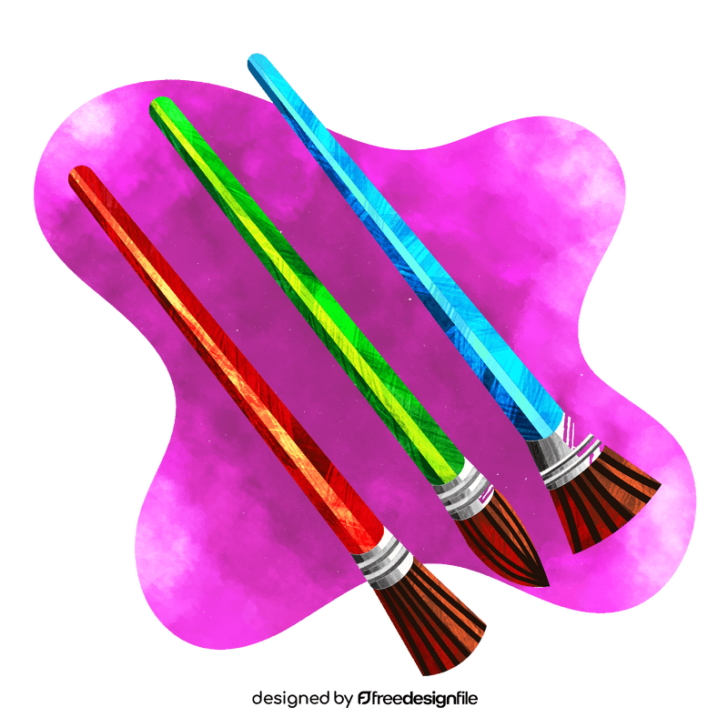 Paintbrushes vector