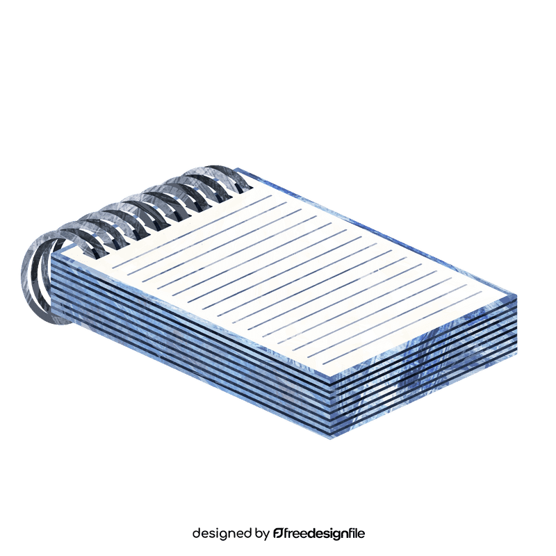 Spiral bound notebook clipart