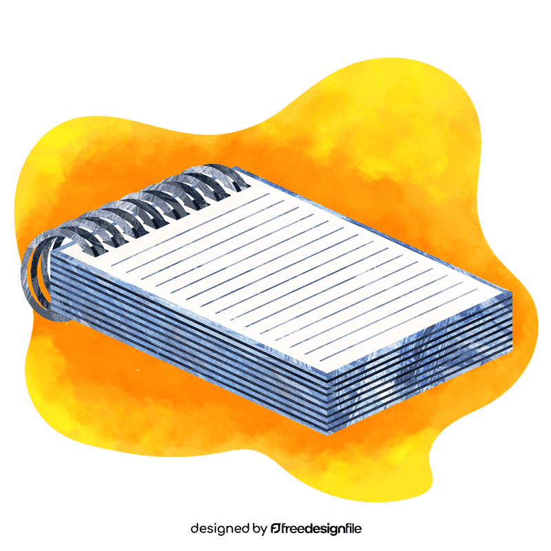 Spiral bound notebook vector