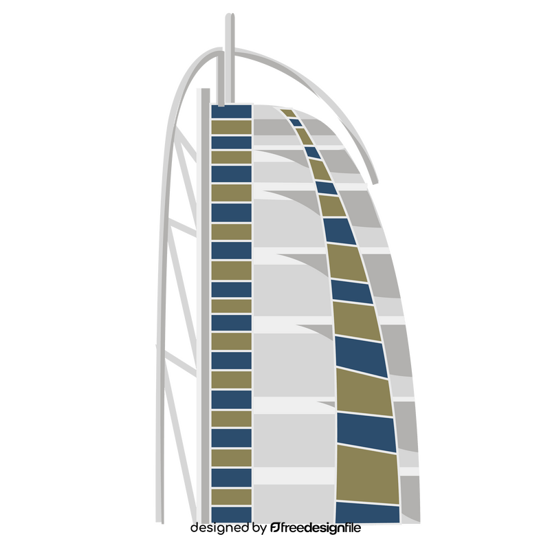 Burj al Arab hotel clipart