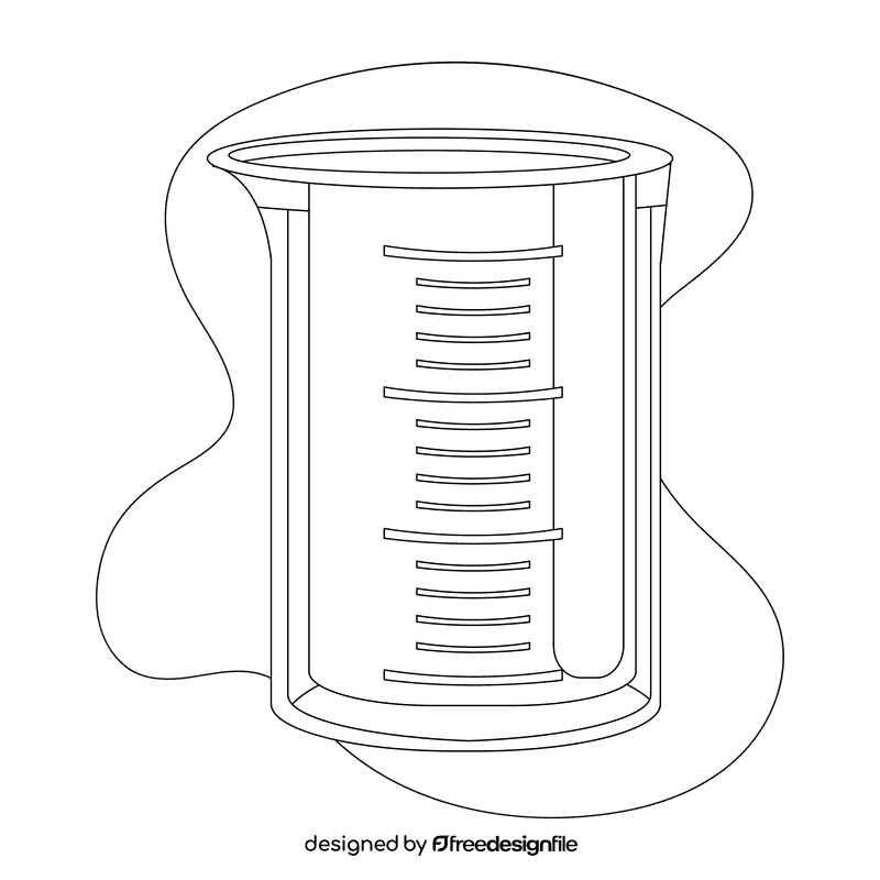 Beaker black and white clipart