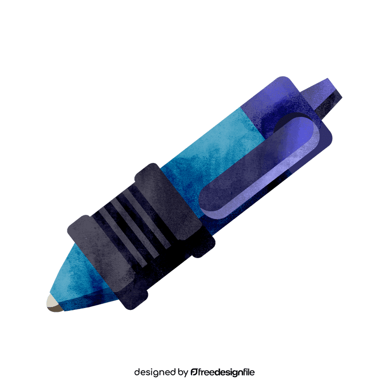 Blue pen clipart