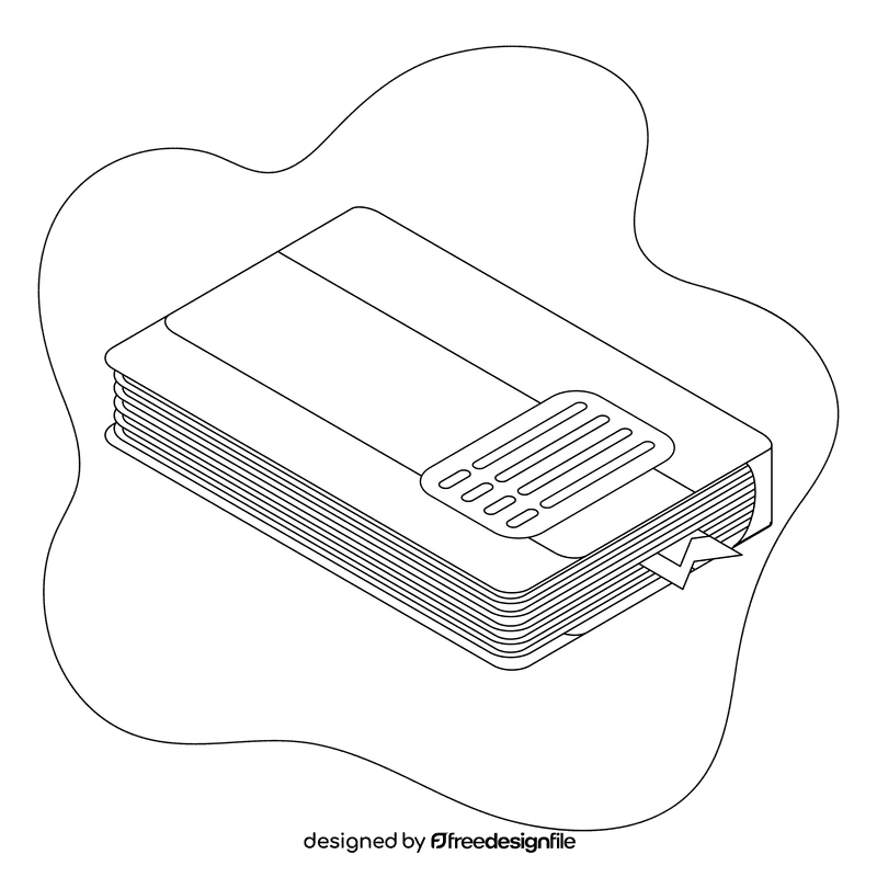 Book black and white clipart