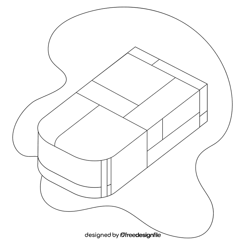 Eraser black and white clipart