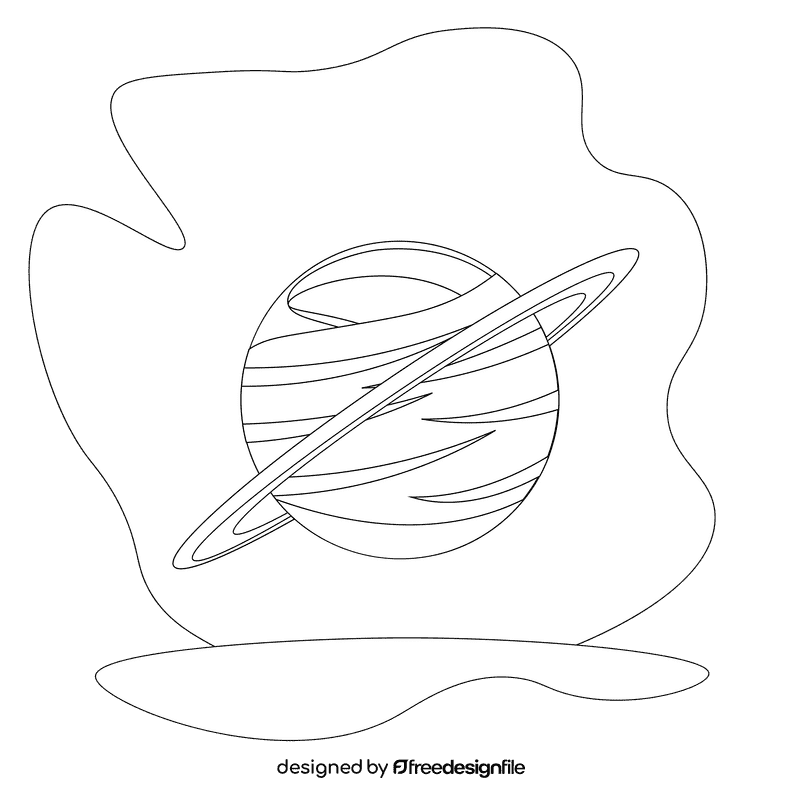 Uranus black and white clipart