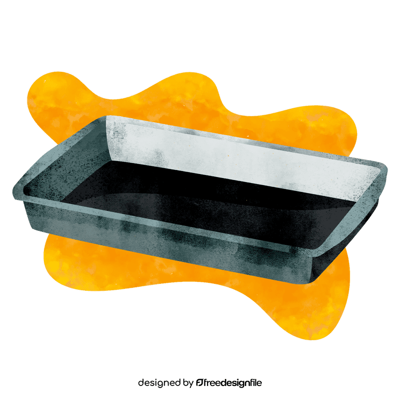 Baking tin rectangular vector