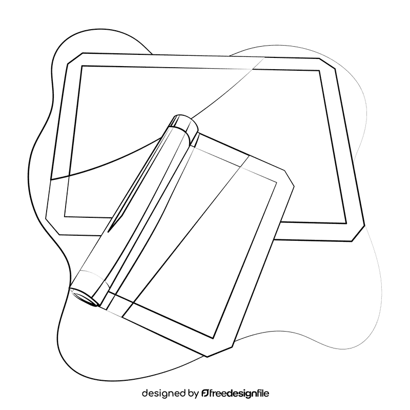 Non stick Mat black and white clipart