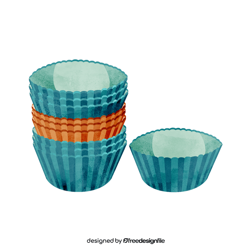 Paper baking cups clipart