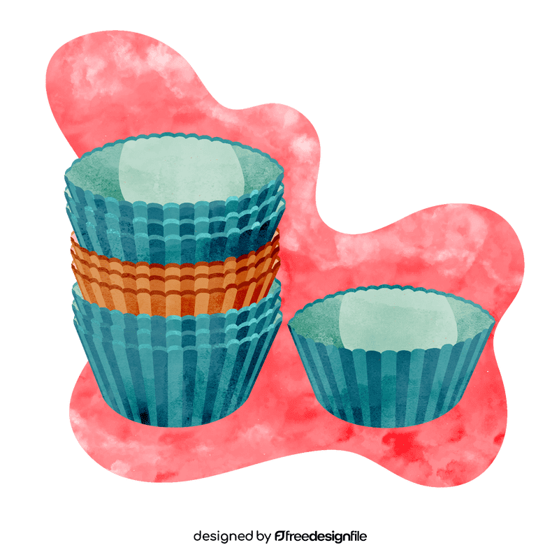 Paper baking cups vector