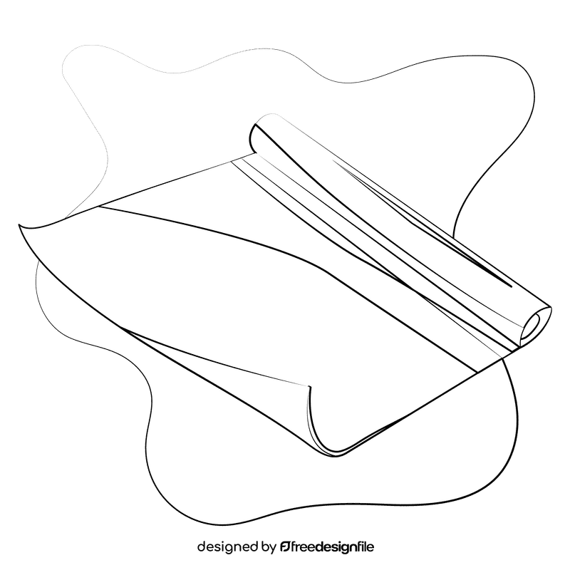 Parchment paper black and white clipart