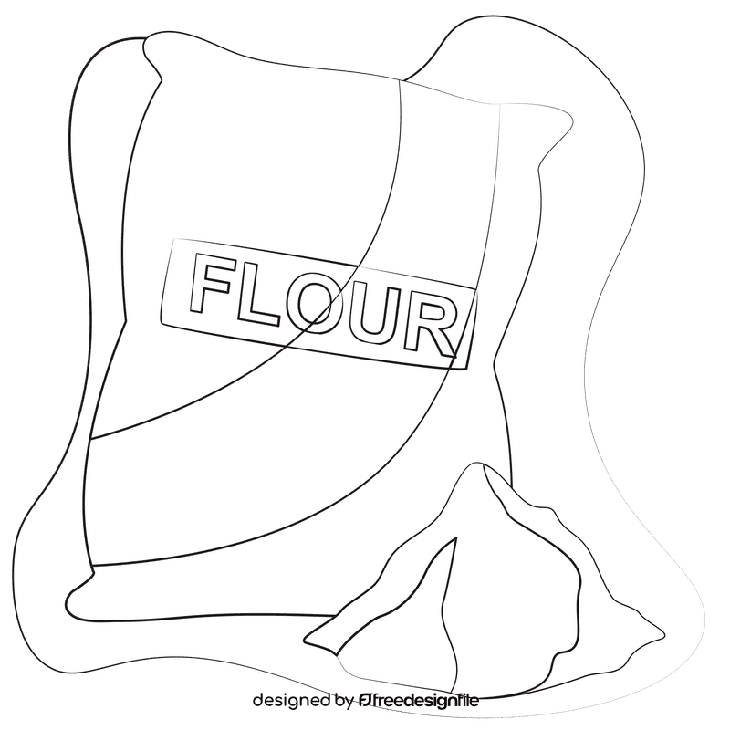 Flour black and white clipart