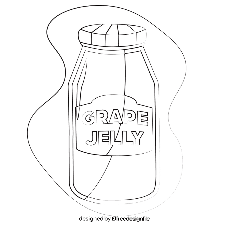 Jam black and white clipart