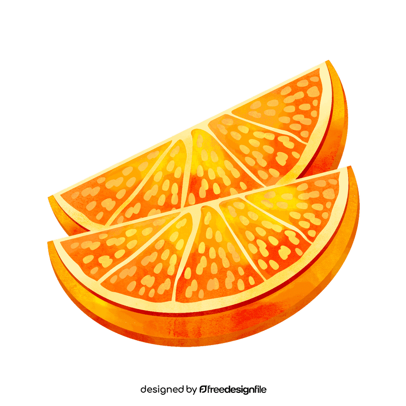 Orange slices clipart