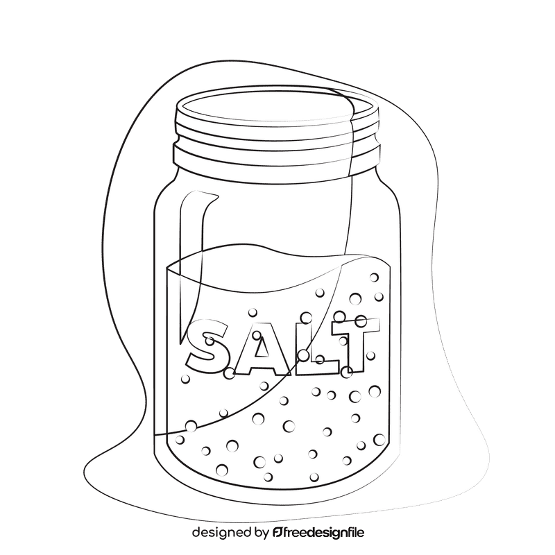 Salt black and white clipart