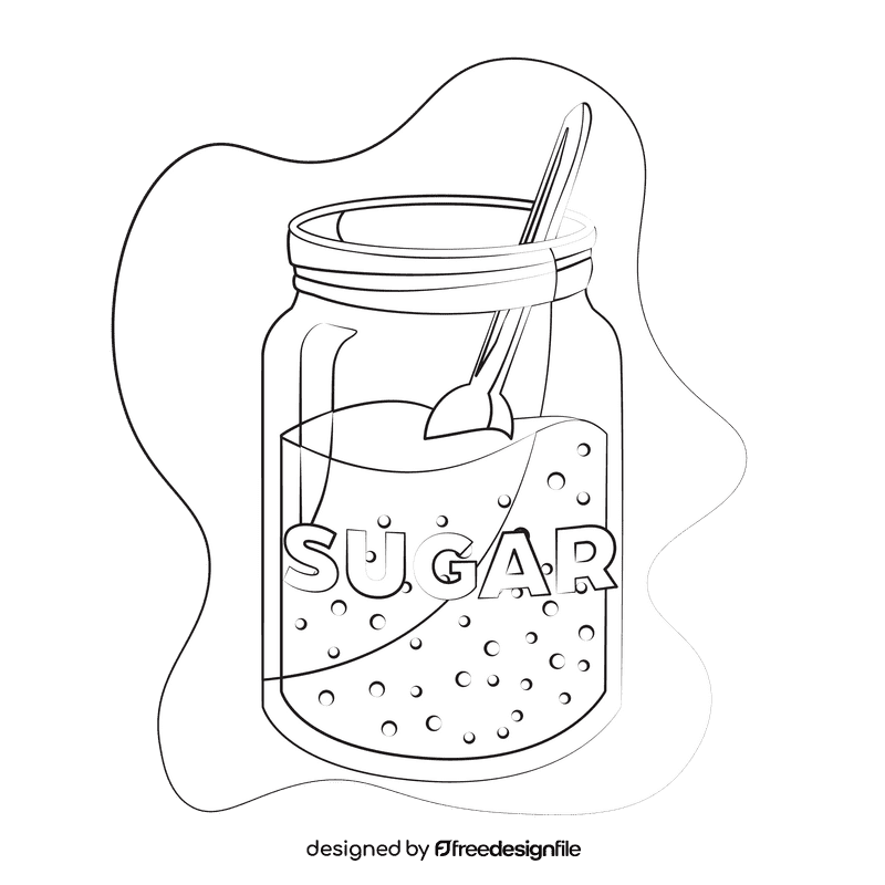 Sugar black and white clipart