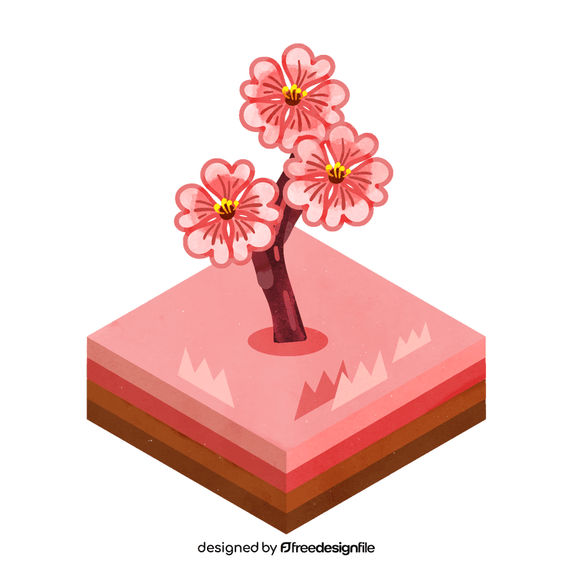 Cherry blossom flower clipart