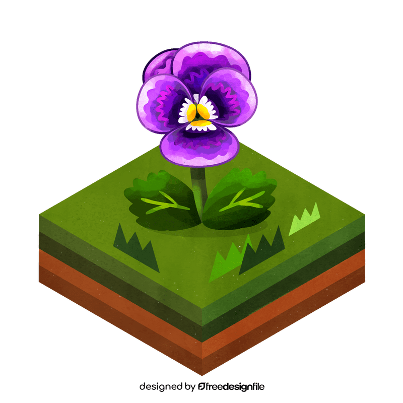 Pansy flower clipart