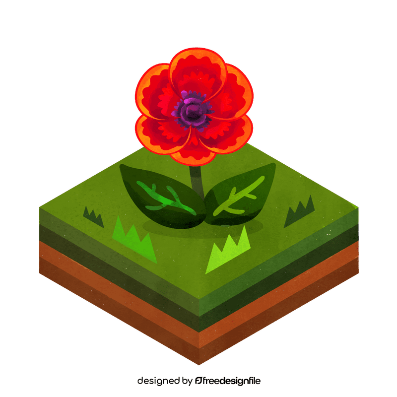 Poppy flower clipart