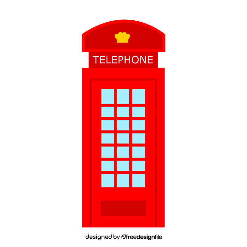 London phone booth clipart