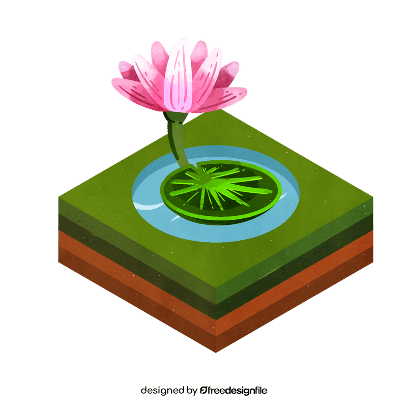 Water lily flower clipart