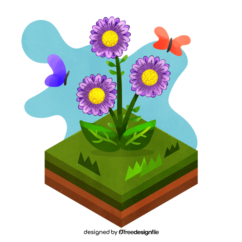 Aster flower vector