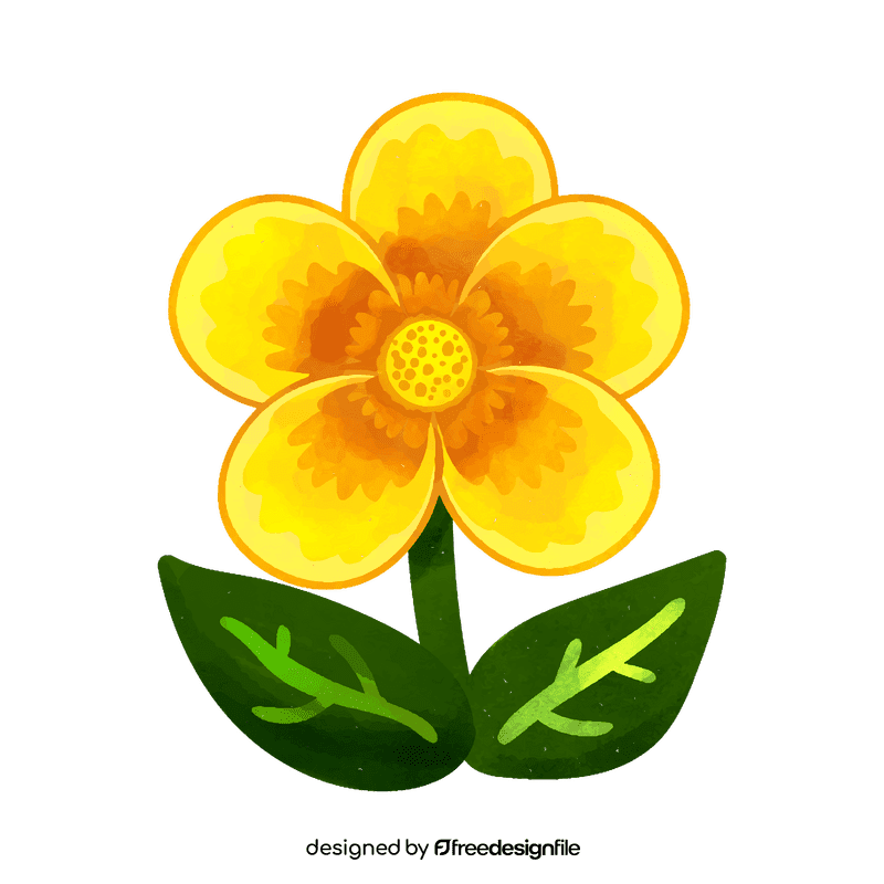 Buttercup flower clipart