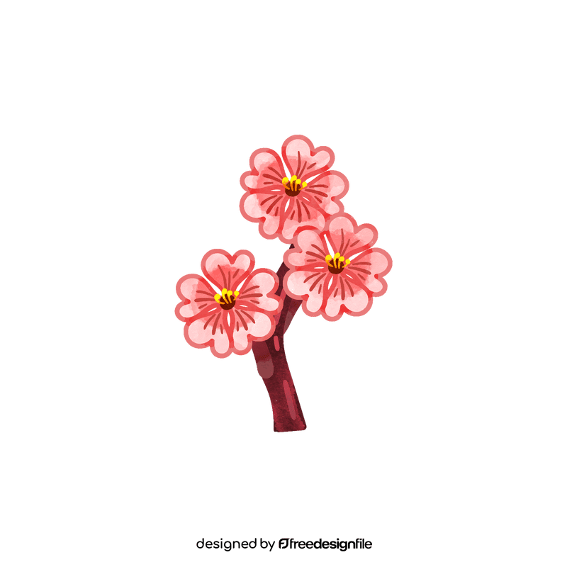 Cherry blossom flower clipart