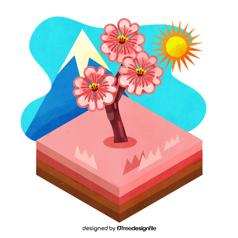 Cherry blossom flower vector