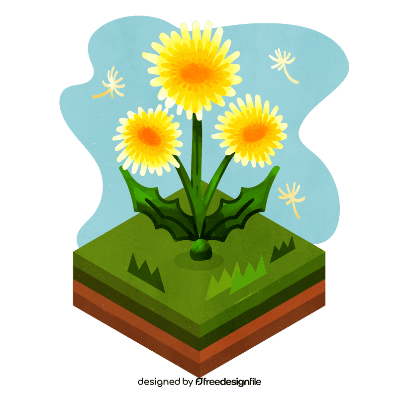 Dandelion flower vector