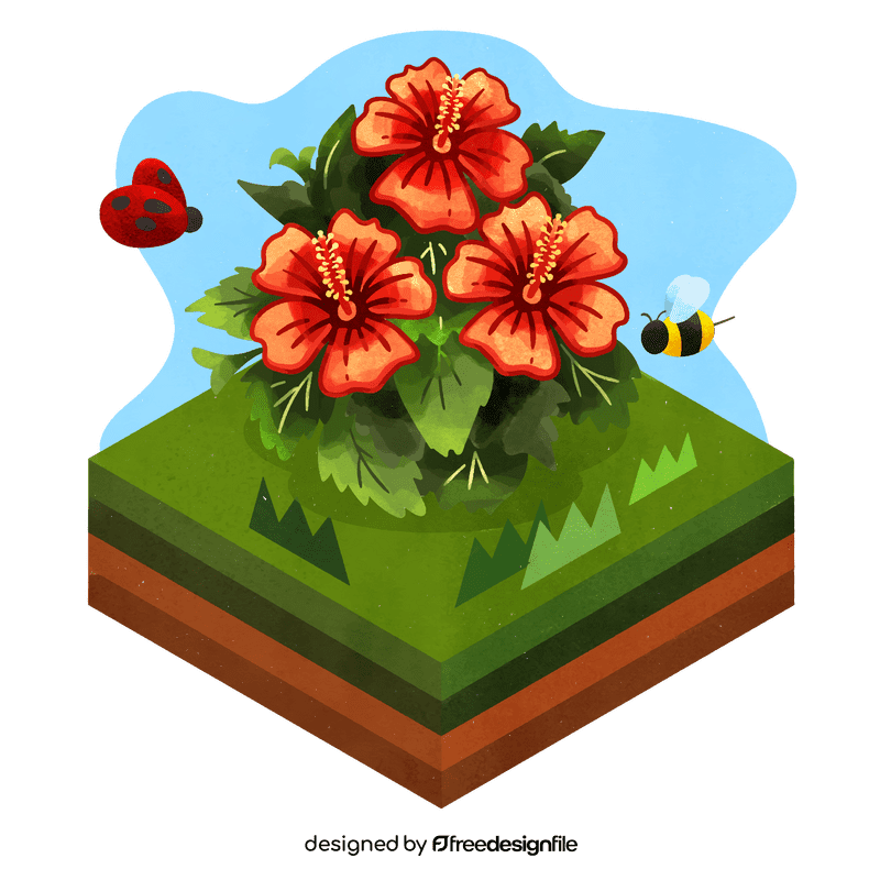 Hibiscus flower vector