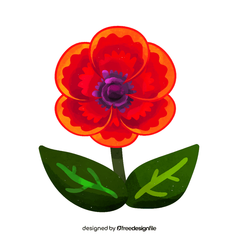 Poppy flower clipart