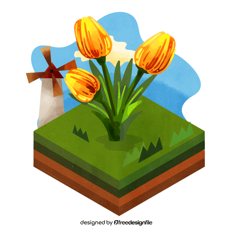 Tulips flower vector