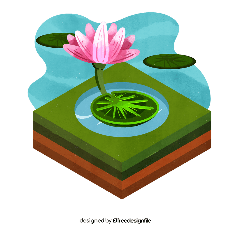 Water lily flower vector