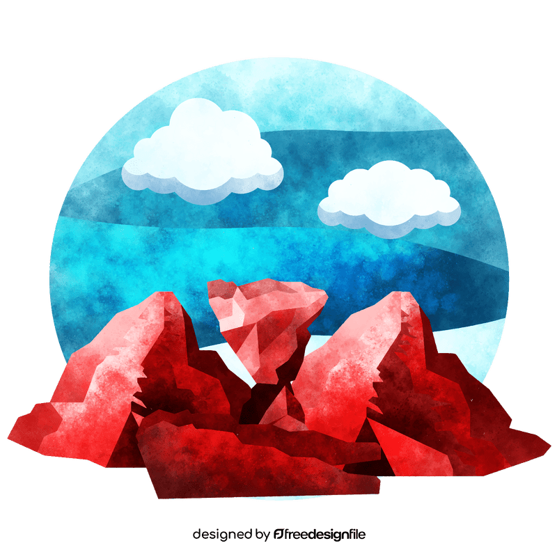 Balanced rock formation vector