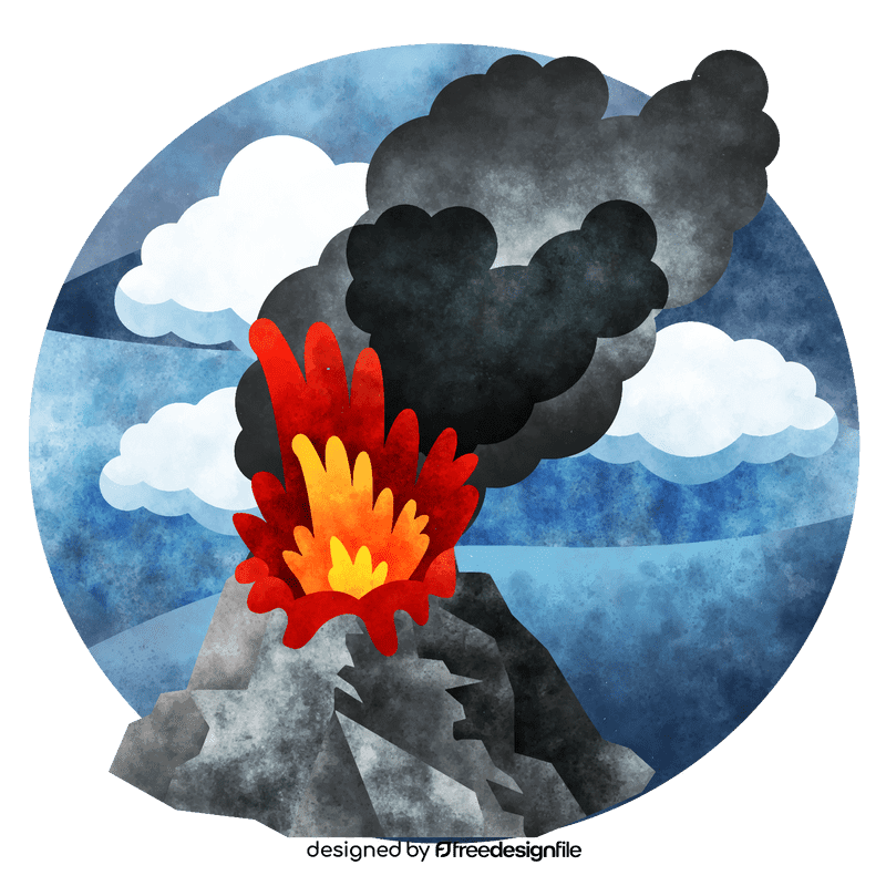 Caldera volcano vector