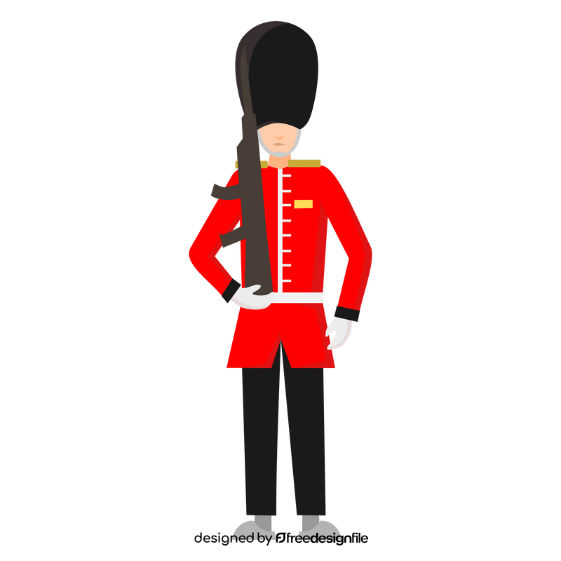Trooping the colour, british royal guard clipart