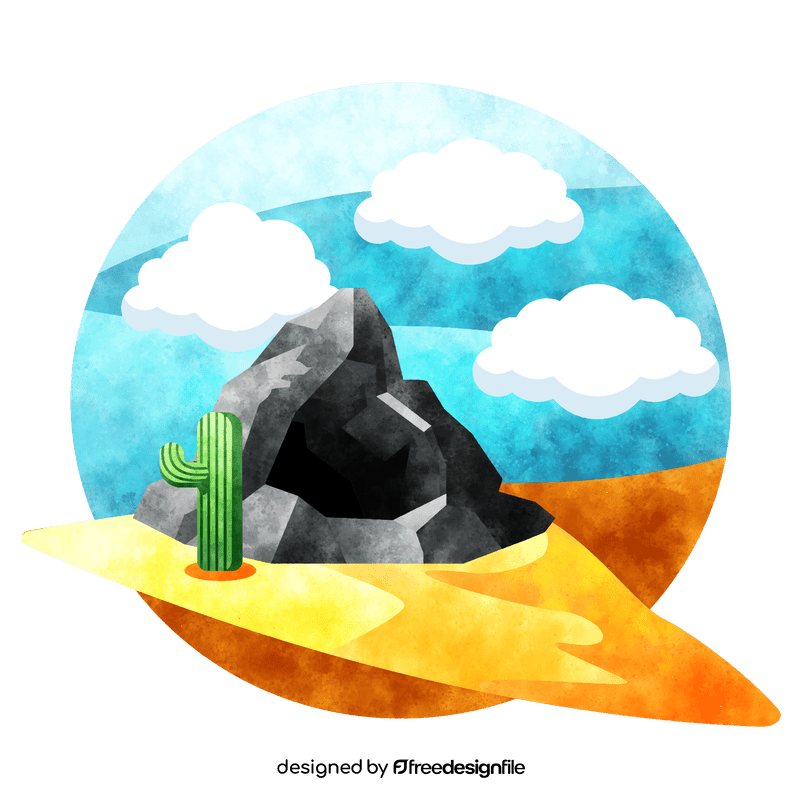 Desert cave vector