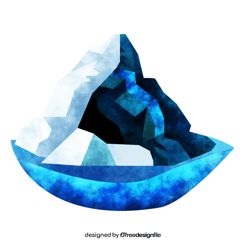 Glacier cave clipart