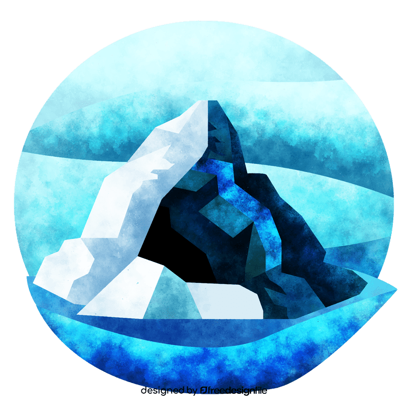 Glacier cave vector