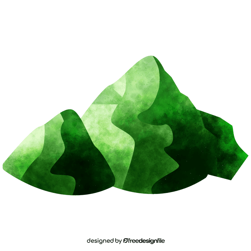 Green mountains clipart