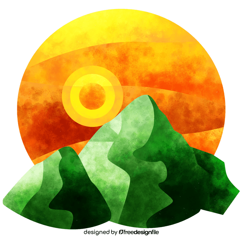 Green mountains vector