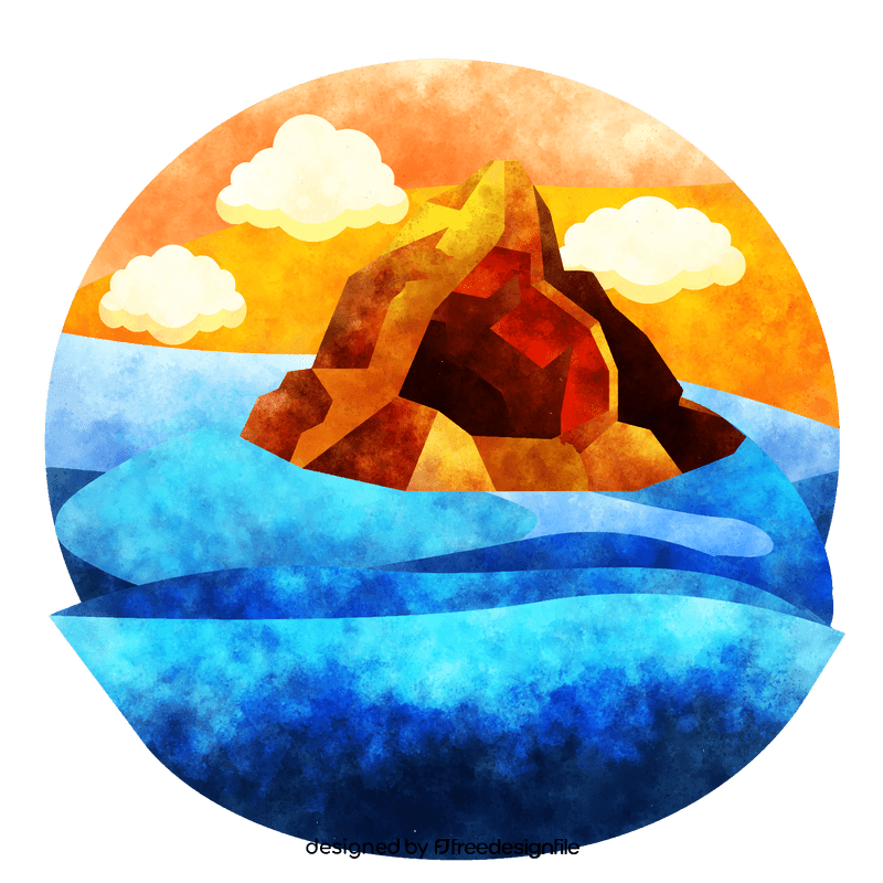 Sea cave vector