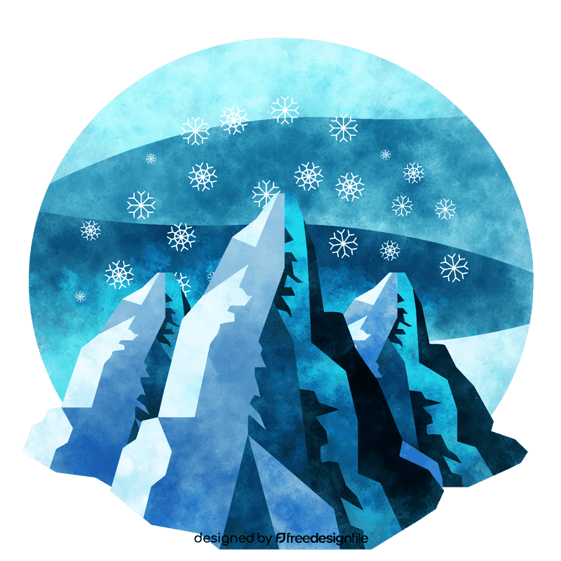 Snowy mountains vector