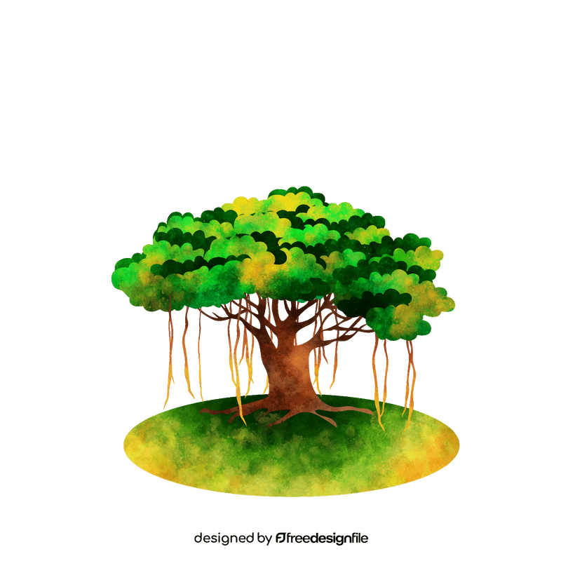 Banyan tree clipart