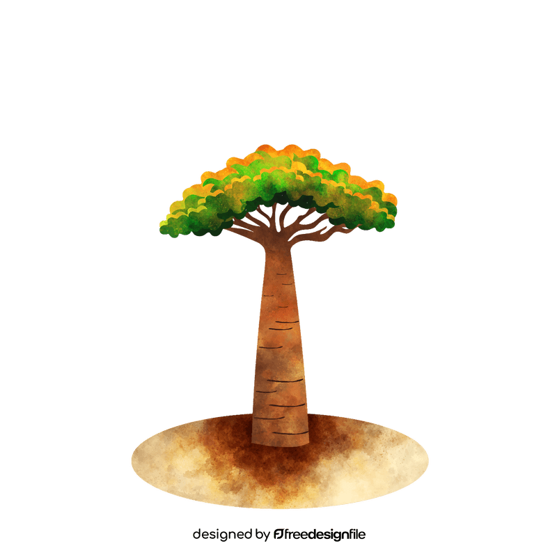 Baobab tree clipart