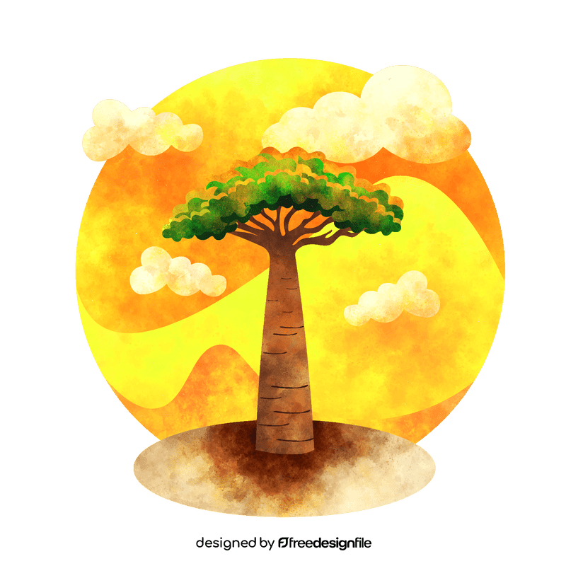 Baobab tree vector