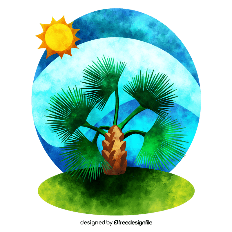 Fan palm vector