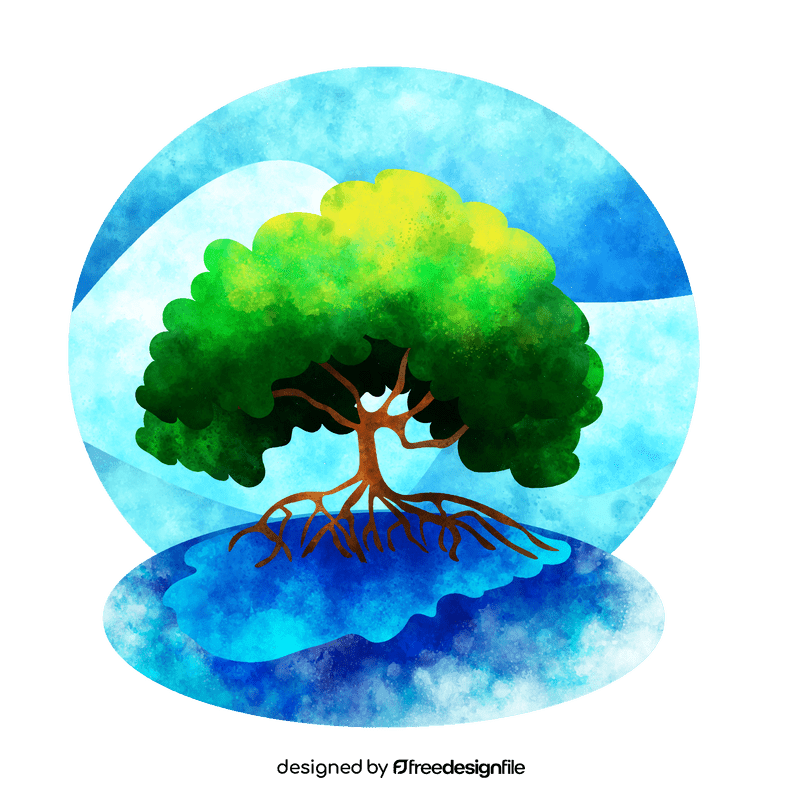 Mangrove tree vector